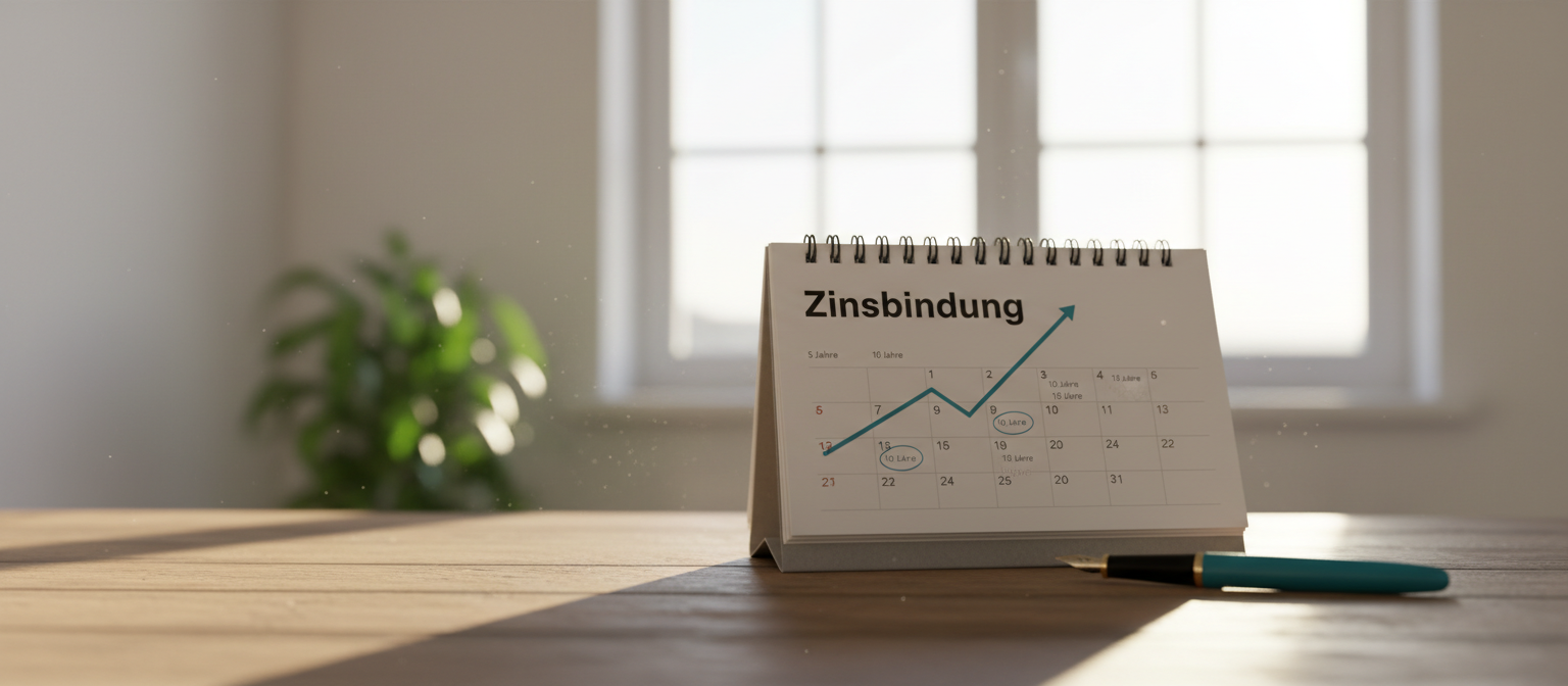 Wandkalender mit Zinsbindungs-Chart